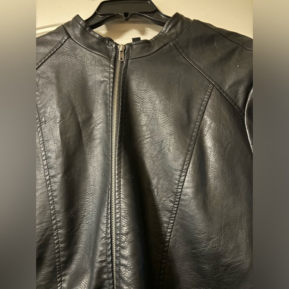 Torrid Faux Leather Collarless Moto Jacket - Picture 7 of 14